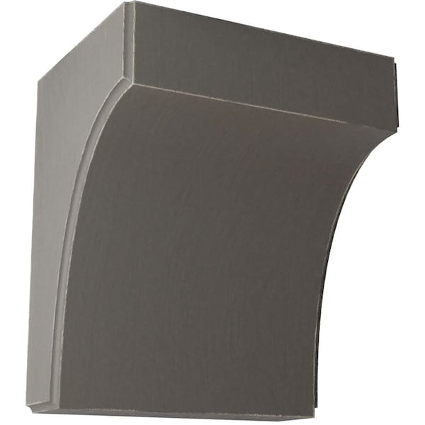 Ekena Millwork 5 1/4"W x 4"D x 6"H Clarksville Wood Vintage Decor Bracket, Reclaimed Grey BKTWD05X04X06CVGY - main